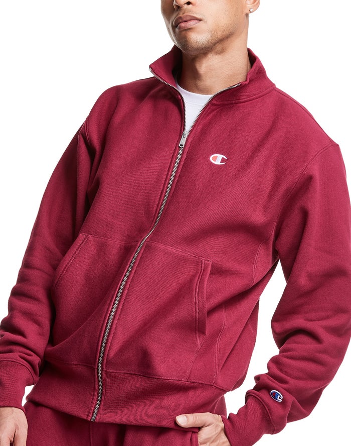 Sudadera Champion Hombre - Reverse Weave Full Zip Mock Neck ( Rojas ) 3809152-KR